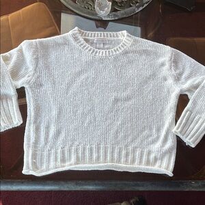 Cynthia Rowley White Crew Neck Sweater